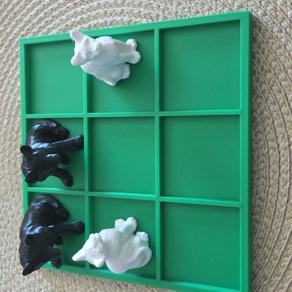 3-D Printed Tic-Tac-Paws Board Game